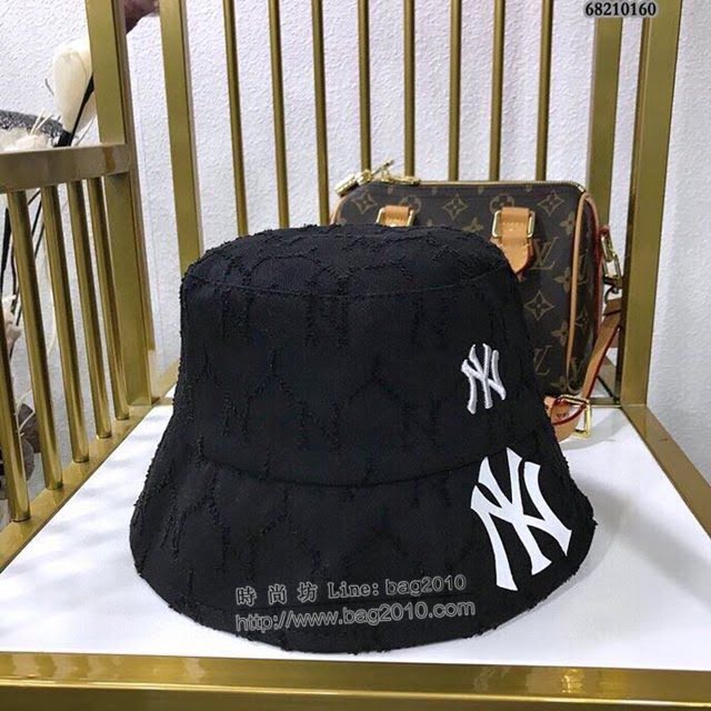 NY男女同款帽子 MLB做舊刺繡漁夫帽遮陽帽  mm1449